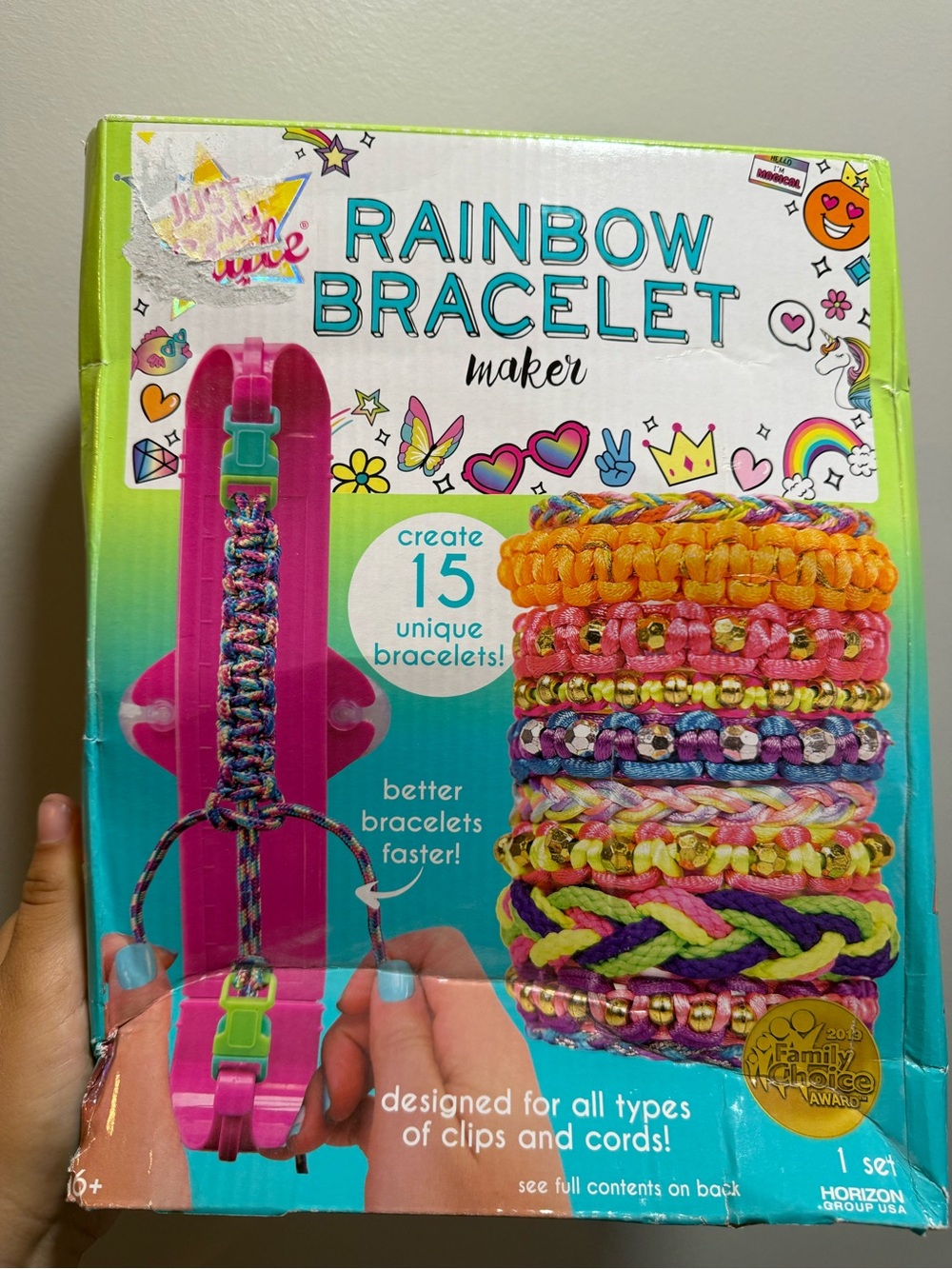 New Just My Style Rainbow Friendship Bracelet Maker 15 Patterns kids all ages